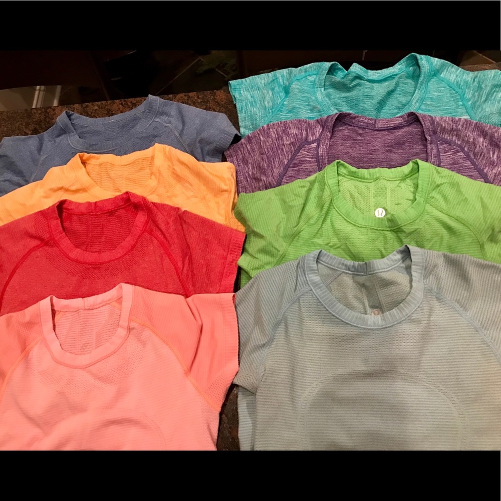 Lululemon short sleeve swiftly tops size 4
